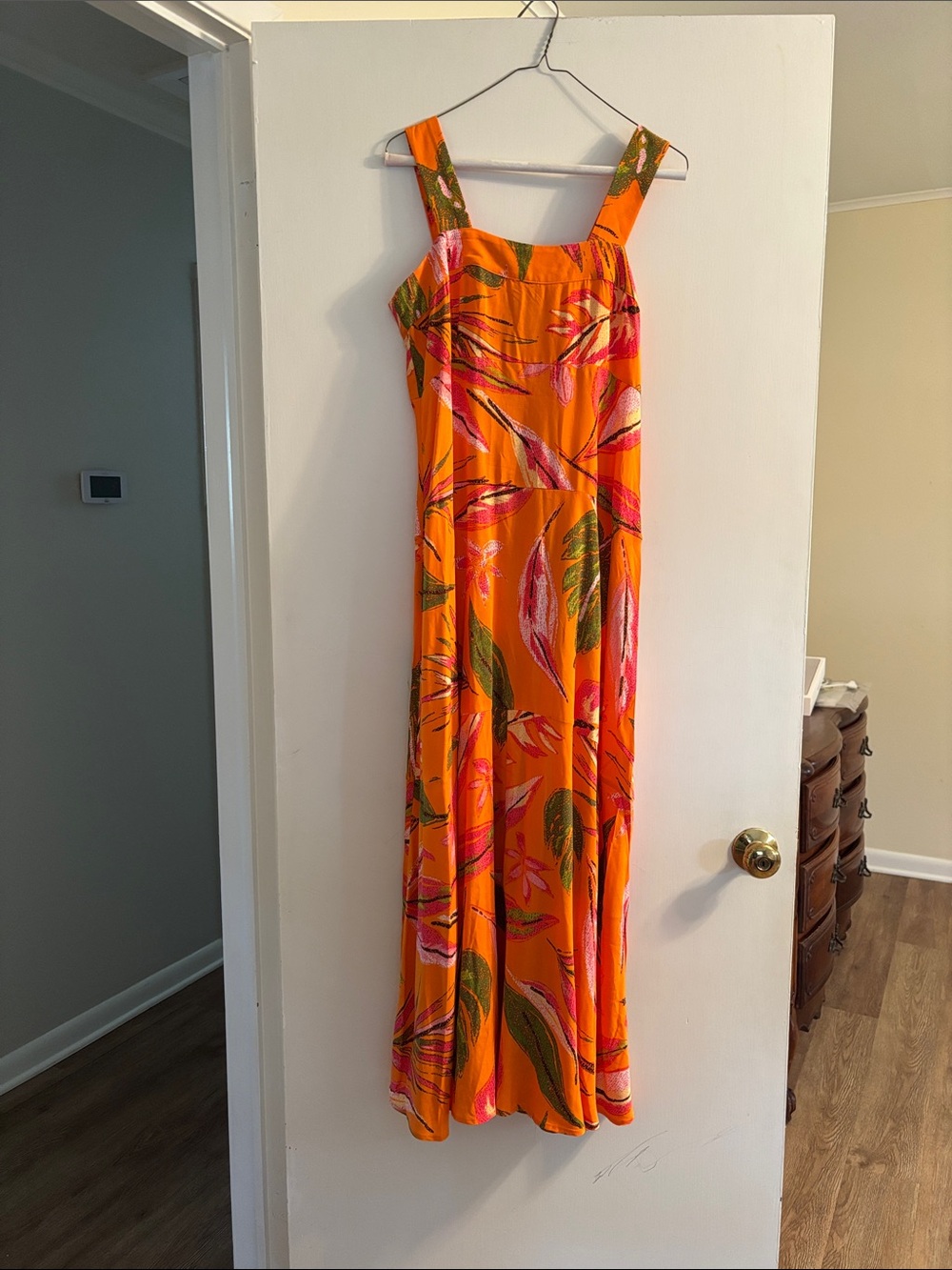 Vince Camuto Orange Floral Maxi Dress